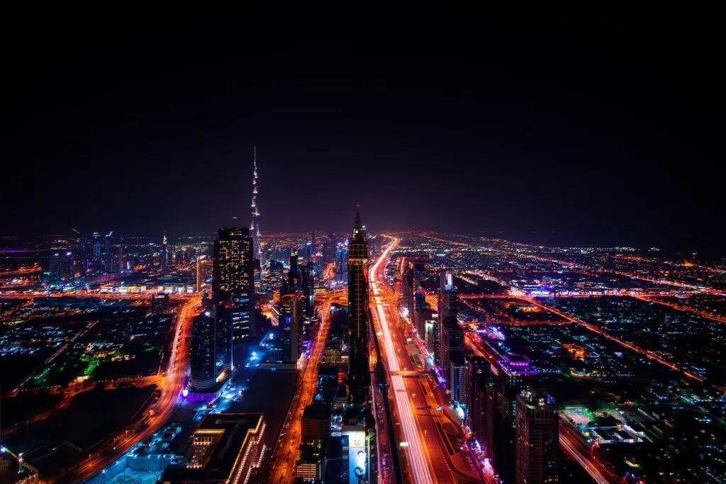dubai skyscraper city lights 1767540 1024x683